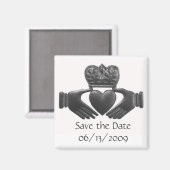 Ierse Claddagh save the date magneet (Voorkant / Achterkant)