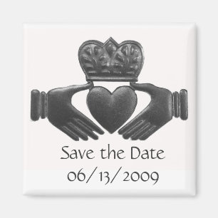 Ierse Claddagh save the date magneet