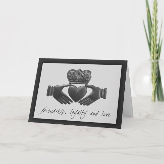 Ierse Claddagh, vriendschap, loyaliteit en liefde Kaart (Voorkant)