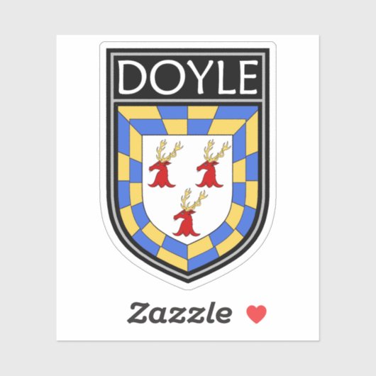 Ierse Clan Crest - Doyle Sticker (Vel)