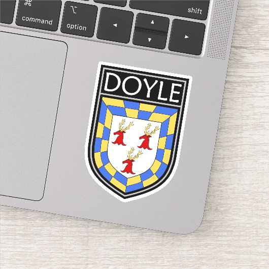 Ierse Clan Crest - Doyle Sticker (Detail)