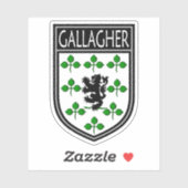 Ierse Clan Crest - Gallagher Sticker (Vel)