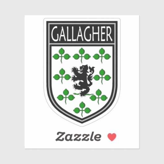 Ierse Clan Crest - Gallagher Sticker (Vel)