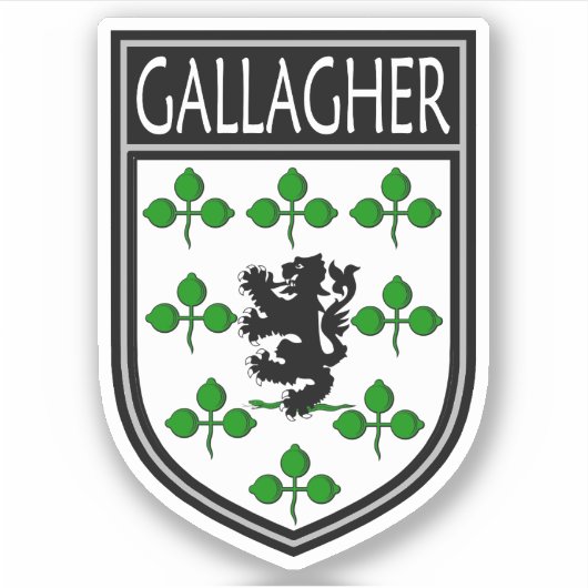 Ierse Clan Crest - Gallagher Sticker (Voorkant)