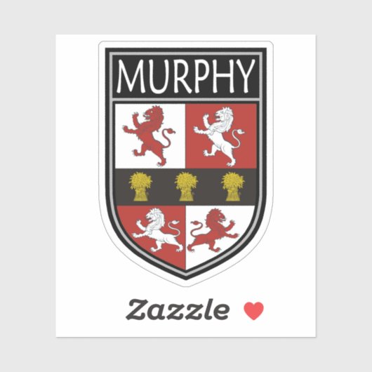 Ierse Clan Crest - Murphy Sticker (Vel)