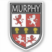Ierse Clan Crest - Murphy Sticker (Voorkant)