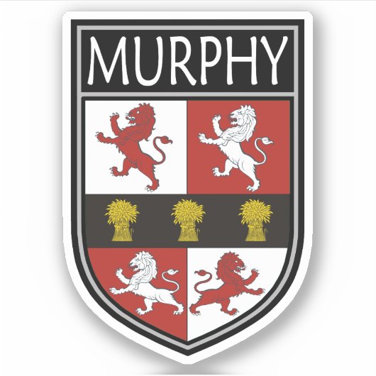 Ierse Clan Crest - Murphy Sticker (Voorkant)