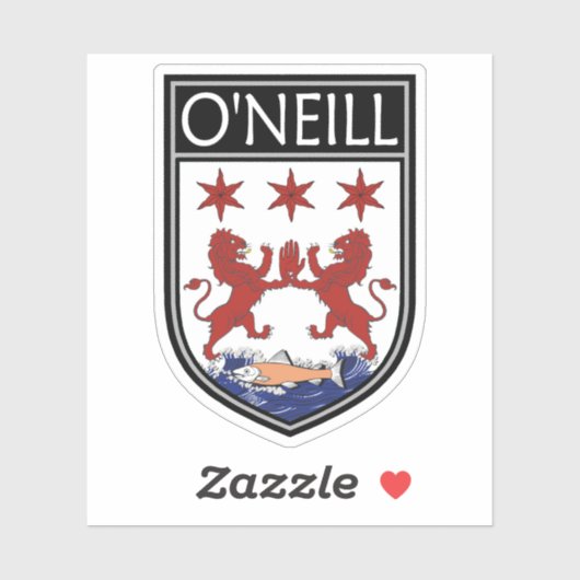 Ierse Clan Crest - O'Neill Sticker (Vel)