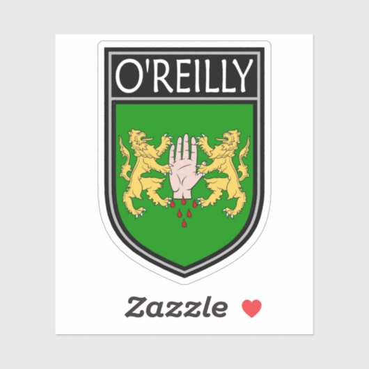 Ierse Clan Crest - O'Reilly Sticker (Vel)