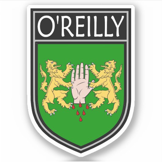 Ierse Clan Crest - O'Reilly Sticker (Voorkant)