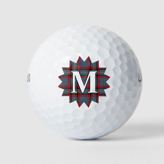 Ierse clan McNamara MacNamara Tartan Plaid Burst Golfballen (Voorkant)