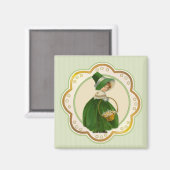 Ierse Colleen en Basket Magneet (Voorkant / Achterkant)