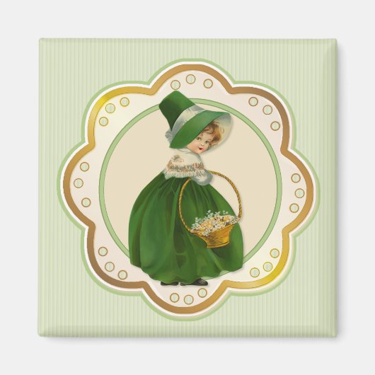 Ierse Colleen en Basket Magneet (Voorkant)