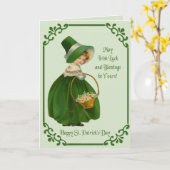 Ierse Colleen Kaart (Gele Bloem)