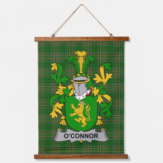Ierse Connor of O'Connor (Kerry) Wapen Fami Hangend Wandkleed (Voorkant)