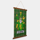 Ierse Connor of O'Connor (Kerry) Wapen Fami Hangend Wandkleed (Gebogen)