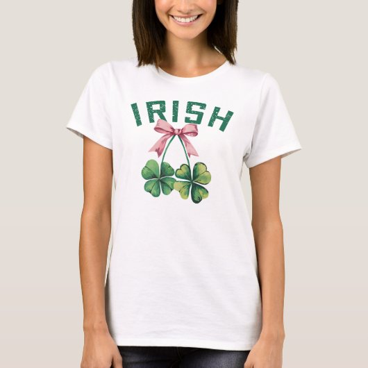 Ierse Coquette St. Patrick's Day T-shirt (Voorkant)