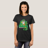 Ierse Corgi St. Patrick's Day Grappige Leprechaun T-shirt (Voorkant volledig)