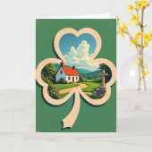 Ierse Cottage Droomlandschap Kaart (Gele Bloem)