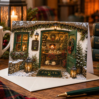 Ierse Cottage Ierse Kerst Welkom Vakantie Kaart