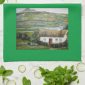 Ierse Cottage Landschap Keukenhanddoek (Gevouwen)
