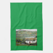 Ierse Cottage Landschap Keukenhanddoek (Verticaal)