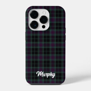 Ierse County Carlow Tartan Gepersonaliseerd iPhone 14 Plus Hoesje