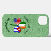 Ierse Cubaanse Amerikaanse Vlaggen Shamrock Persoo Case-Mate iPhone Case (Achterkant (horizontaal))