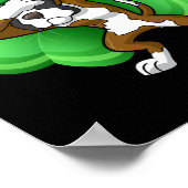 Ierse Dabbing Leprechaun Boxer St Patricks Grappig Poster (Hoek)