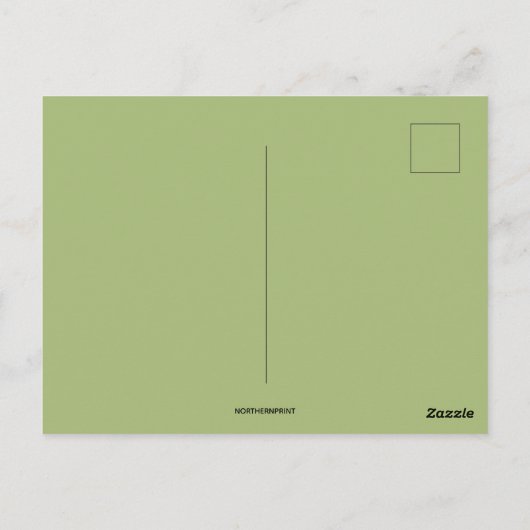  Ierse dame in groen naaien Briefkaart (Achterkant)