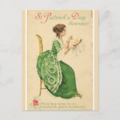  Ierse dame in groen naaien Briefkaart (Voorkant)
