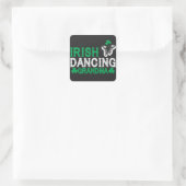 Ierse Dancing Oma Ierse Stap Dancer Vrouwen Vierkante Sticker (Tas)