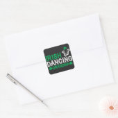 Ierse Dancing Oma Ierse Stap Dancer Vrouwen Vierkante Sticker (Envelop)