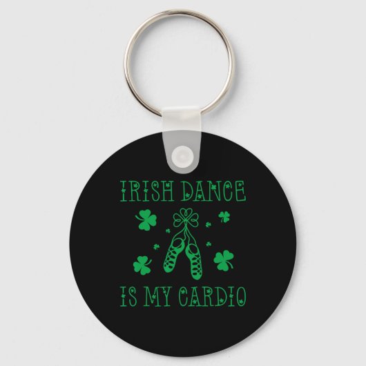 Ierse Dans Is Mijn Cardio St. Patrick's Dag Sleutelhanger (Voorkant)