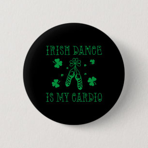 Ierse Dans Is Mijn Cardio St. Patrick's Day Ronde Button 5,7 Cm
