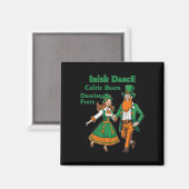 Ierse Dans Keltische Beats Dansen St. Patrick's Da Magneet (Voorkant / Achterkant)