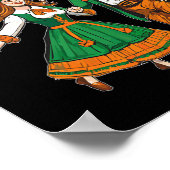Ierse Dans Keltische Beats Dansen St. Patrick's Da Poster (Hoek)