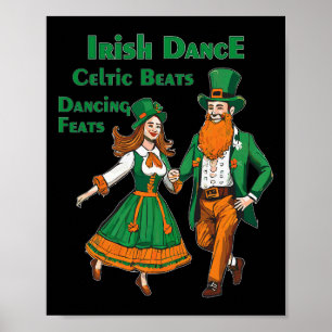 Ierse Dans Keltische Beats Dansen St. Patrick's Da Poster
