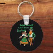 Ierse dans Keltische beats dansen St Patrick's Day Sleutelhanger (Voorkant)