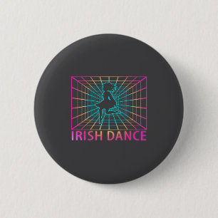 Ierse Dans Retro Danser Cadeau Ronde Button 5,7 Cm