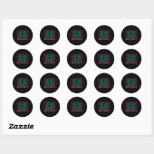 Ierse Dans Retro Danser Cadeau Ronde Sticker (Vel)