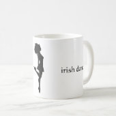 ierse dans . - Silhouette Hard Shoe Irish Dancer Koffiemok (Voorkant rechts)