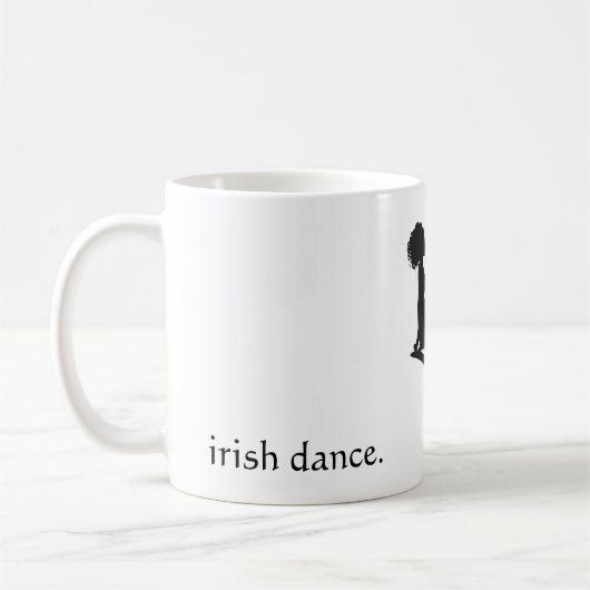 ierse dans . - Silhouette Soft Shoe Irish Dancer Koffiemok (Links)