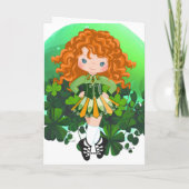 Ierse Dans St. Patrick's Day Groene Klaveren Kaart (Achterkant)
