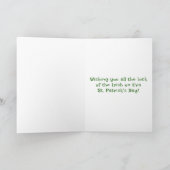 Ierse Dans St. Patrick's Day Groene Klaveren Kaart (Binnen)