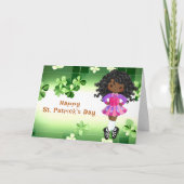 Ierse Dans St. Patrick's Day Groene Shamrocks Kaart (Voorkant)