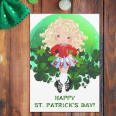 Ierse dans St. Patrick's Day Groene Shamrocks Kaart