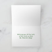 Ierse dans St. Patrick's Day Groene Shamrocks Kaart (Binnen)