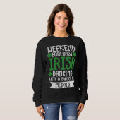 Ierse Dans St. Patrick's Day Reel Meisje Ierse Ste Trui (Voorkant volledig)