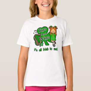 Ierse dansen, jigs en wijgen t-shirt